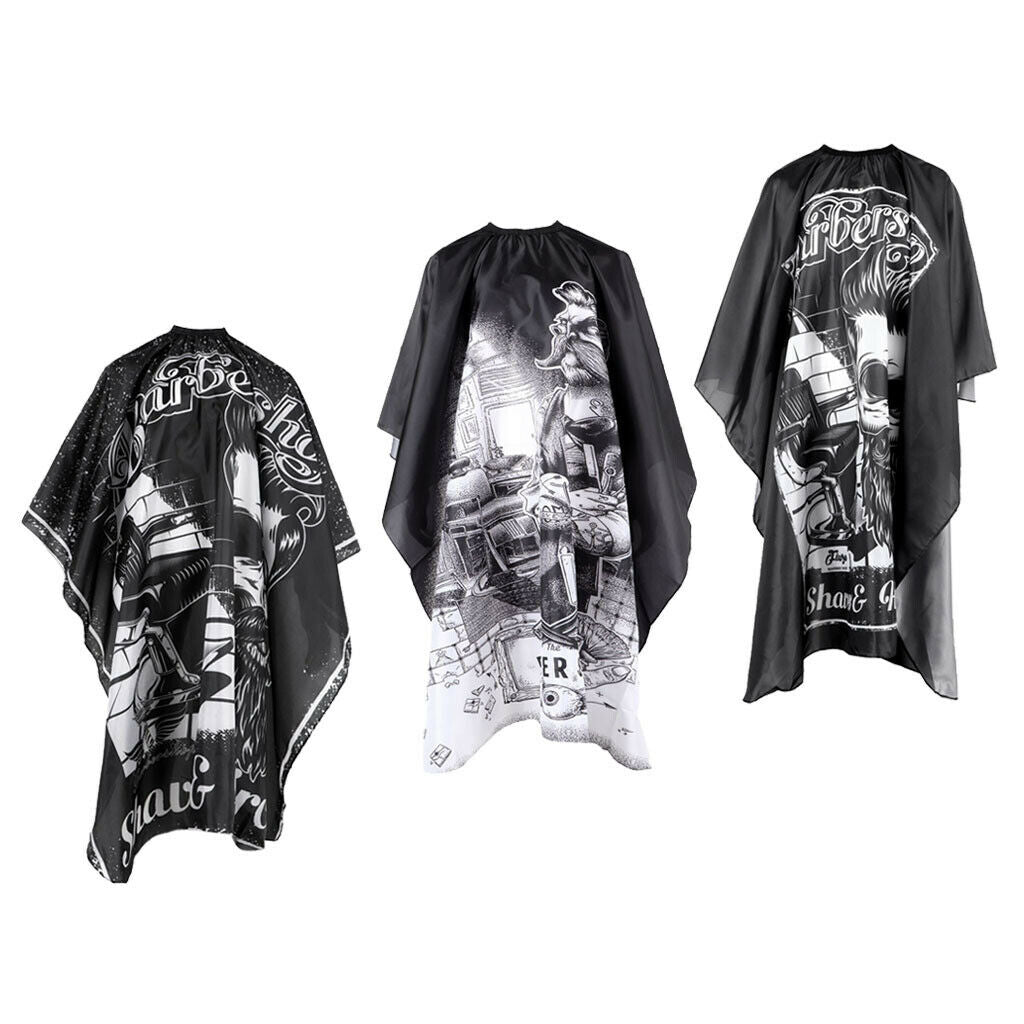 Pack of 3 Chic Waterproof Cutting Dye Coloring Shampoo Cape Gown Apron Cloth