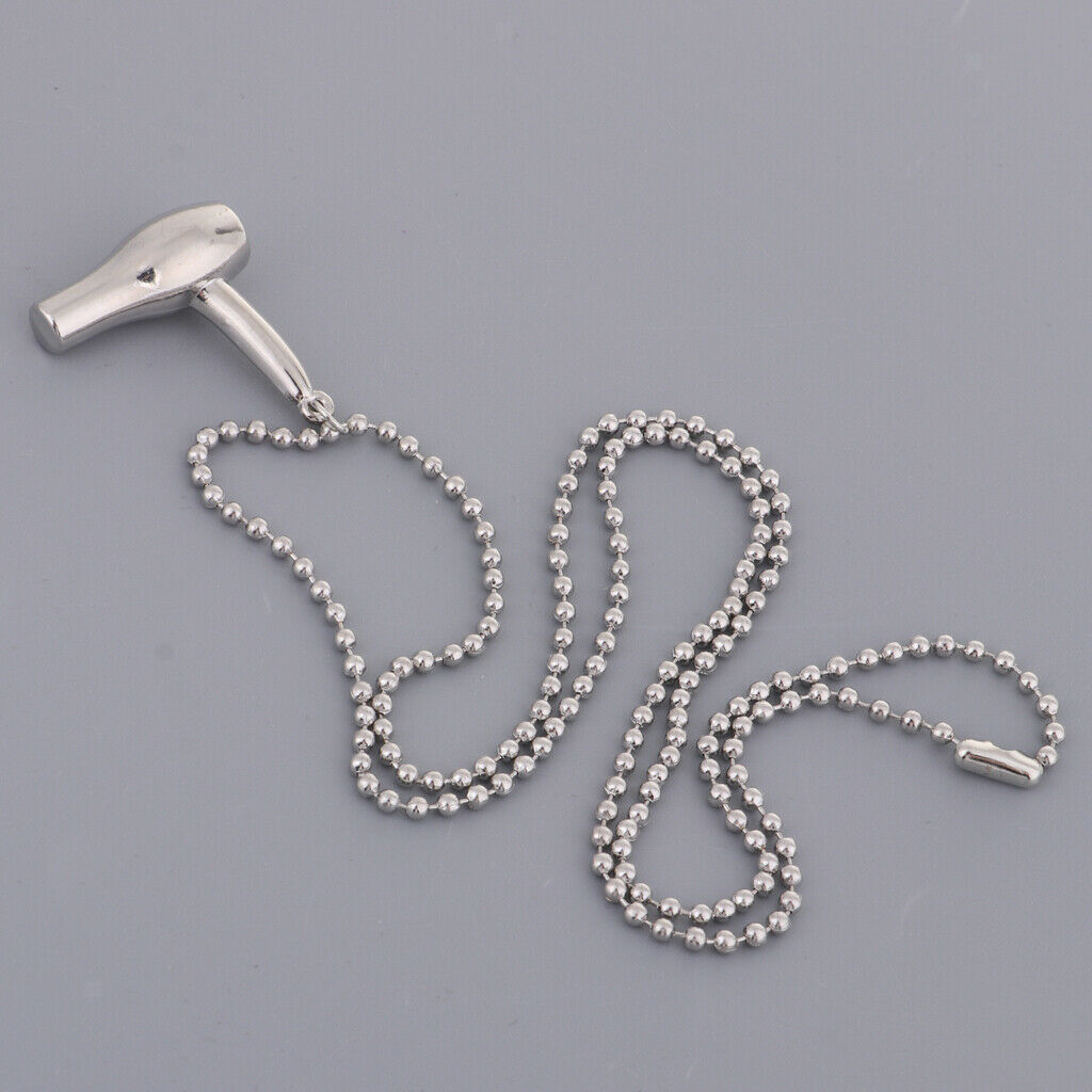Premium Unique Alloy Hair Dryer Pendant Necklace Chain for Hairdressers Cars