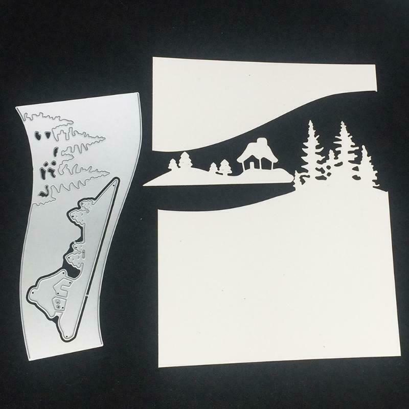 Snowy Christmas Tree Metal Cutting Dies Stencil DIY Scrapbooking Album card
