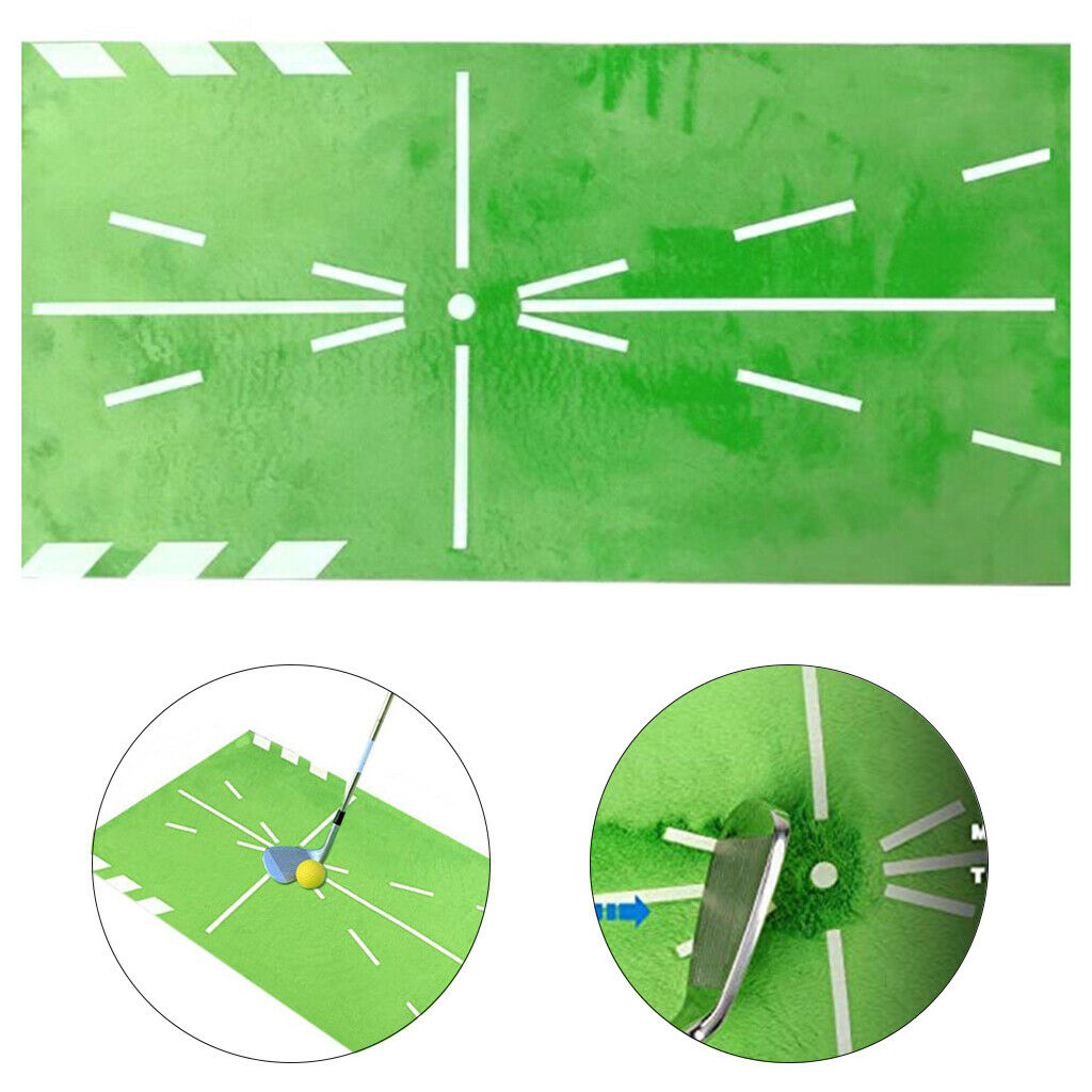Golf Training Mat Mini Swing Practice Rug Swing Path Mats 12x24'' Guide Pad