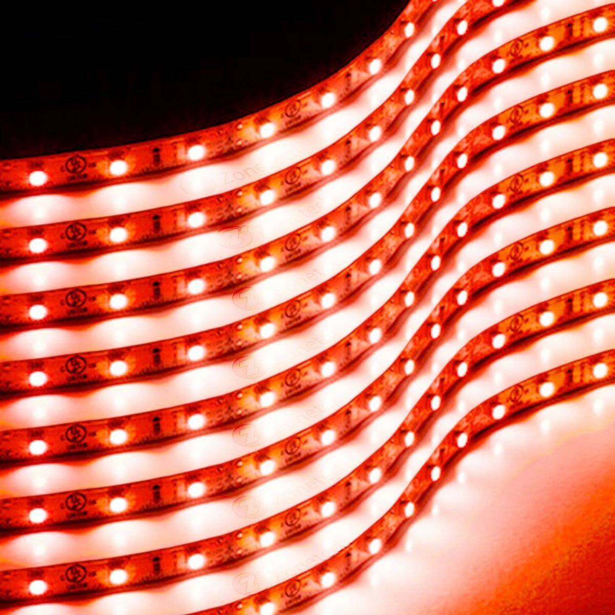 8x Red 15LED 30CM Car Grill Flexible Waterproof Light Strips Interior Decor Lamp