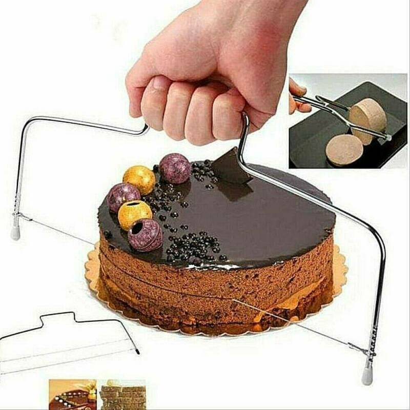 1xCake Cutter Leveller Slicer Decorating Wire Slicer Cutting Decorator Tool 2021