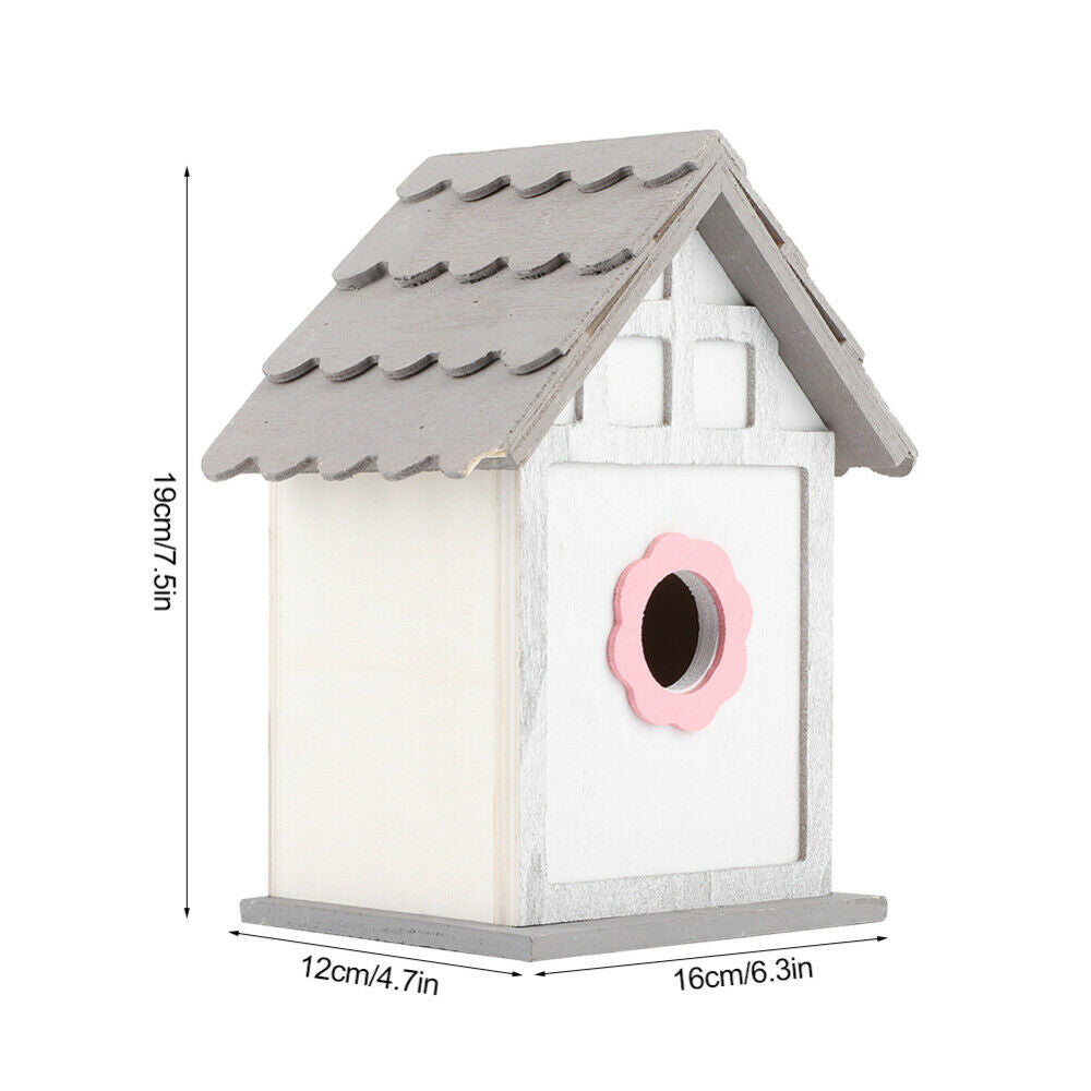 Wood Bird House DIY Breeding Parrot Bird Nesting Box Outdoor Garden Decoration