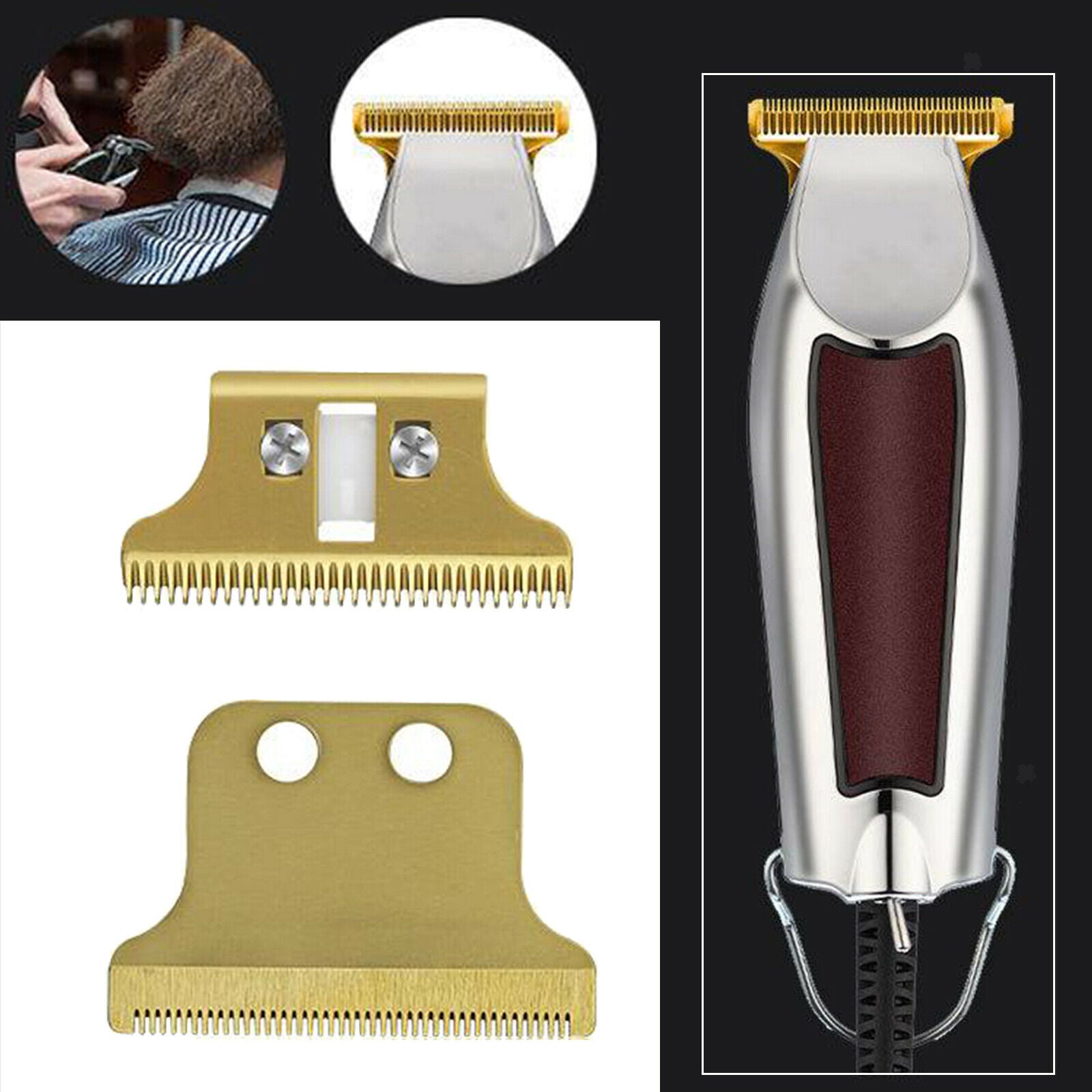 2Pcs Salon Replacement Blade Cutter Head for   8081 Hair Clipper Trimmer
