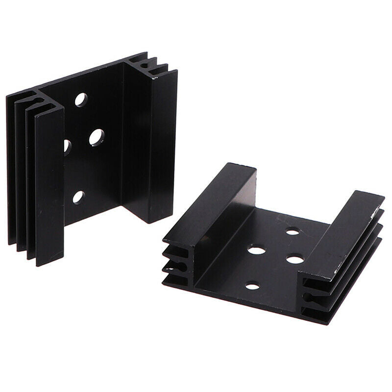 2Pcs 45x45x14mm TO3 Transistor Heat Sinks TO-3 Black Amumi..l8