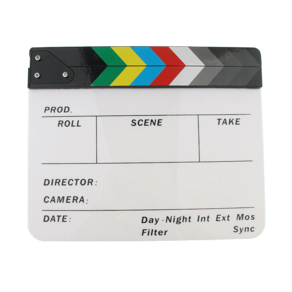 Movie Clapboard TV Film Clap Board Director Action Scene Cut Props Party Role