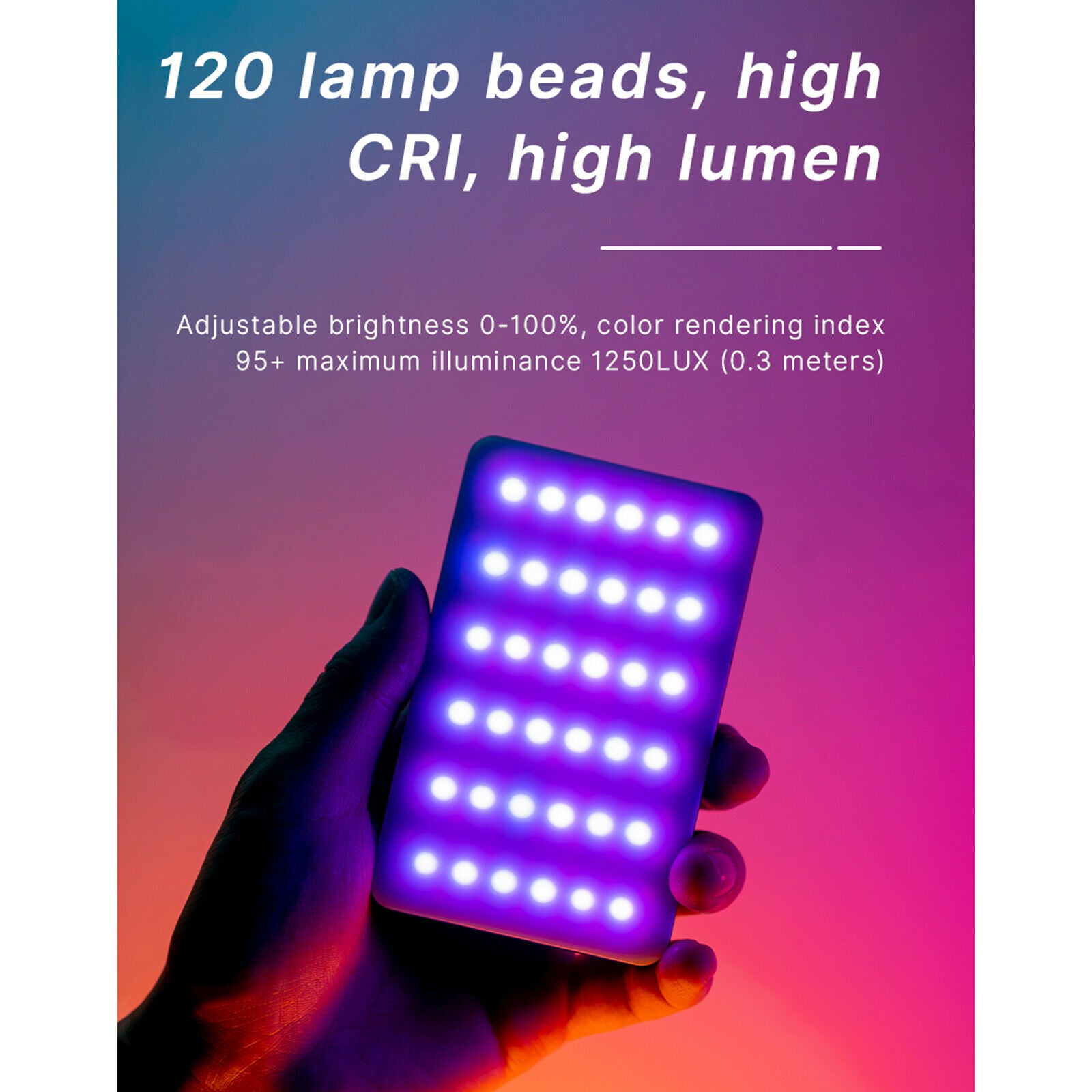 2500-9000K 5W Dimmable Mini LED Video Light Camera Fill Light for Videos