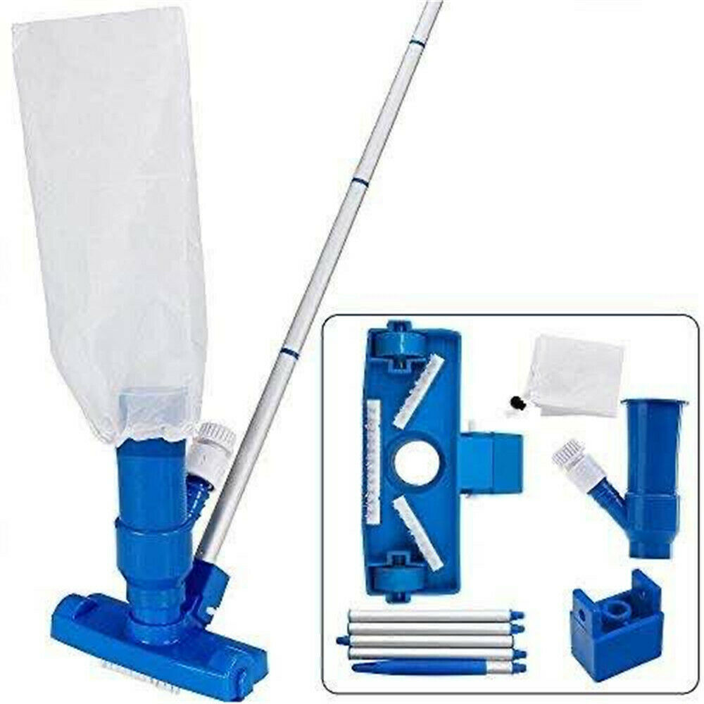 Profession Tubs Swimming Pool Jet Vacuum w/ 5 Pole Section Hoover Cleaner Set
