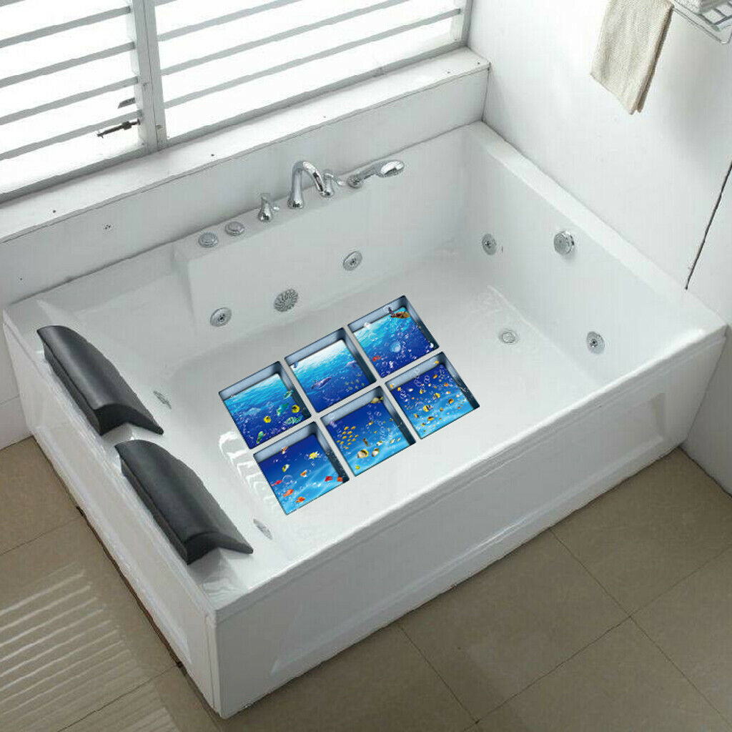 12pcs Non-Slip Bathtub Stickers Safety Adhesive Anti-Slip Appliques for Bath Tub