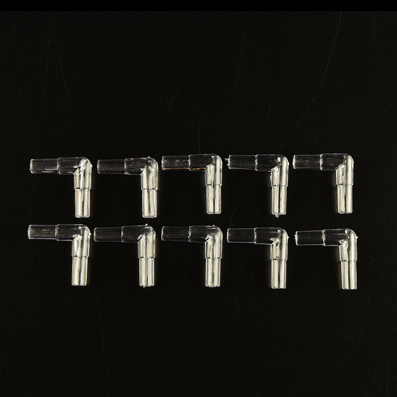 10pcs Clear Elbow Connector Fish Tank Aquarium Air Line Tubing Connecto.l8