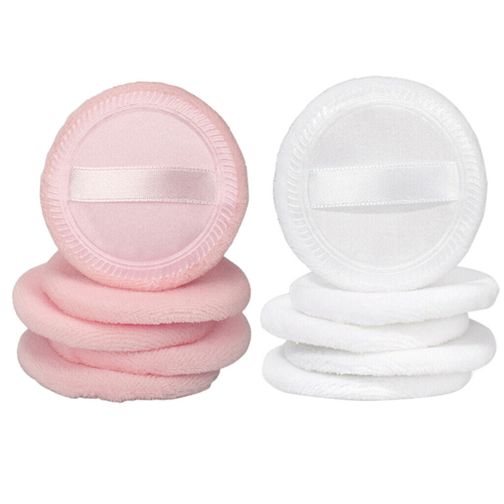 Set of 10 Round Loose Finished Powder   Travel Air Cushion Puff 2.3''