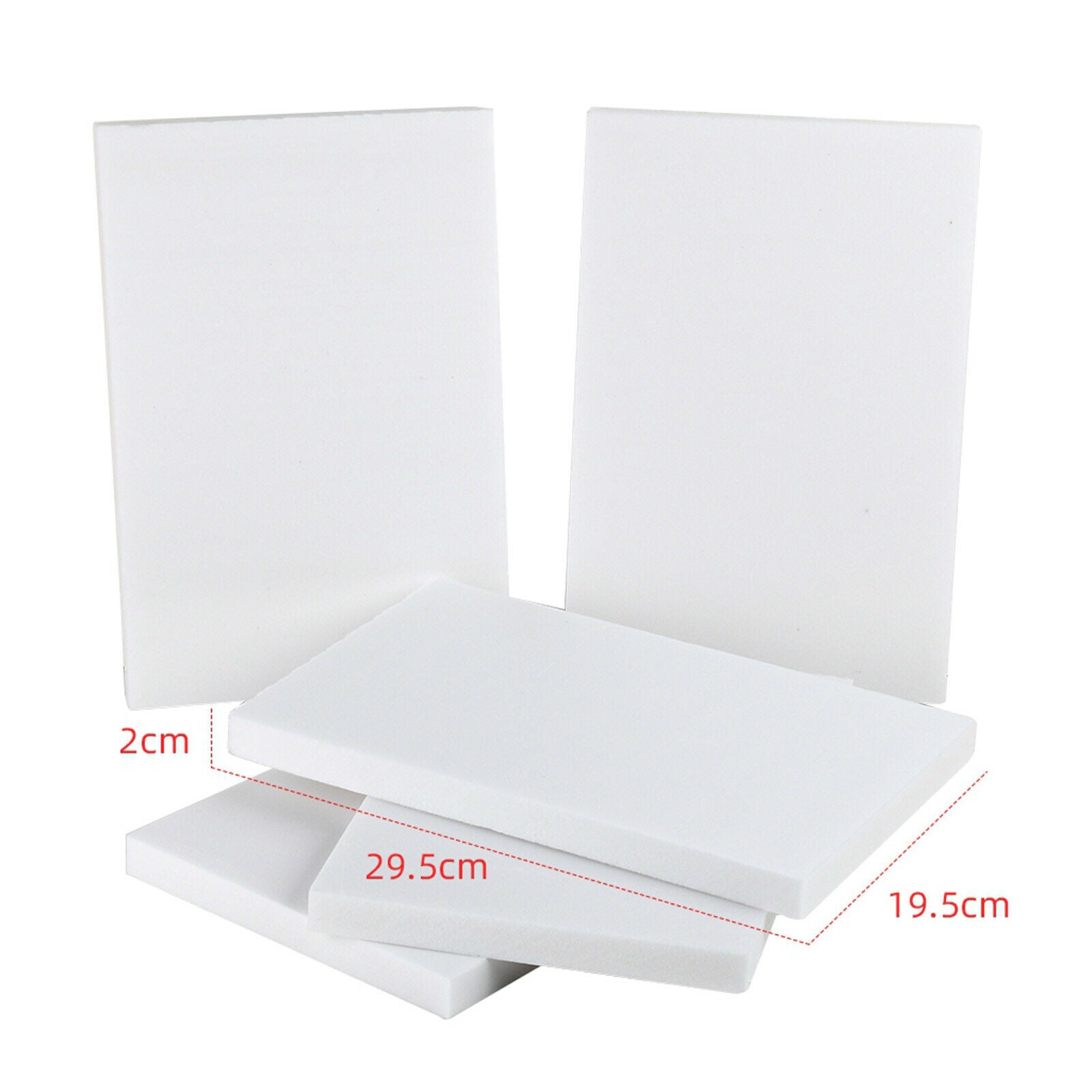 5/set High Density Lightweight White Foam Slab 295x200mm 295x200x30mm