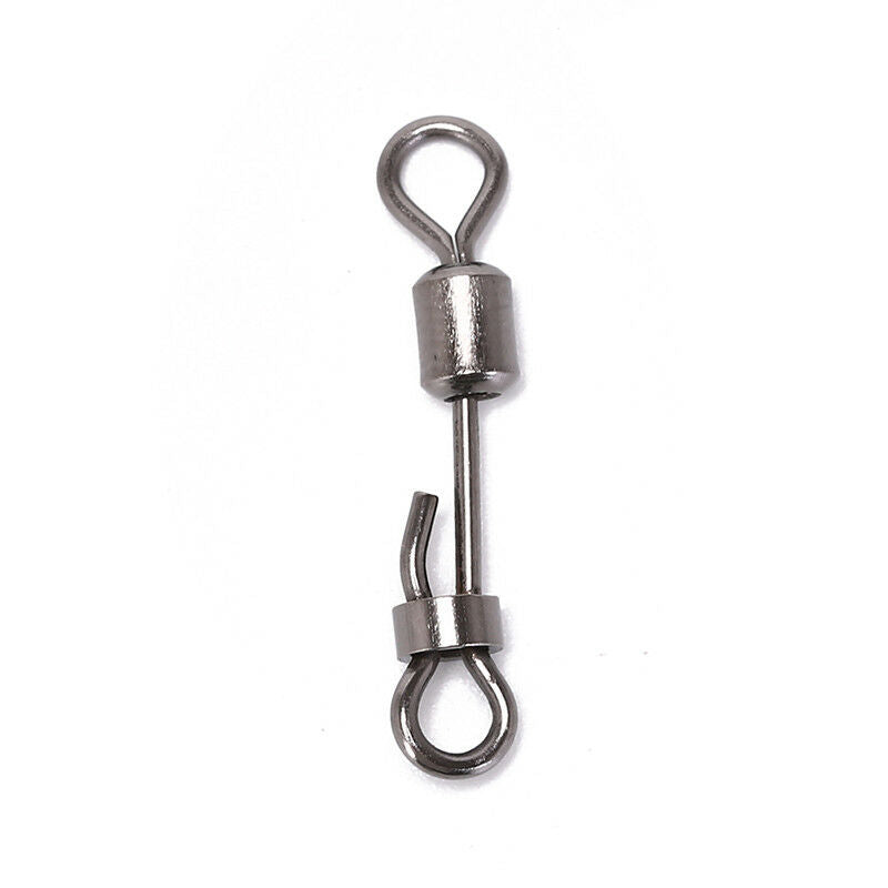 10x Steel Quick Lock Swivels Interlock Snap Fishing Lure Tackles Carp FishinBDA