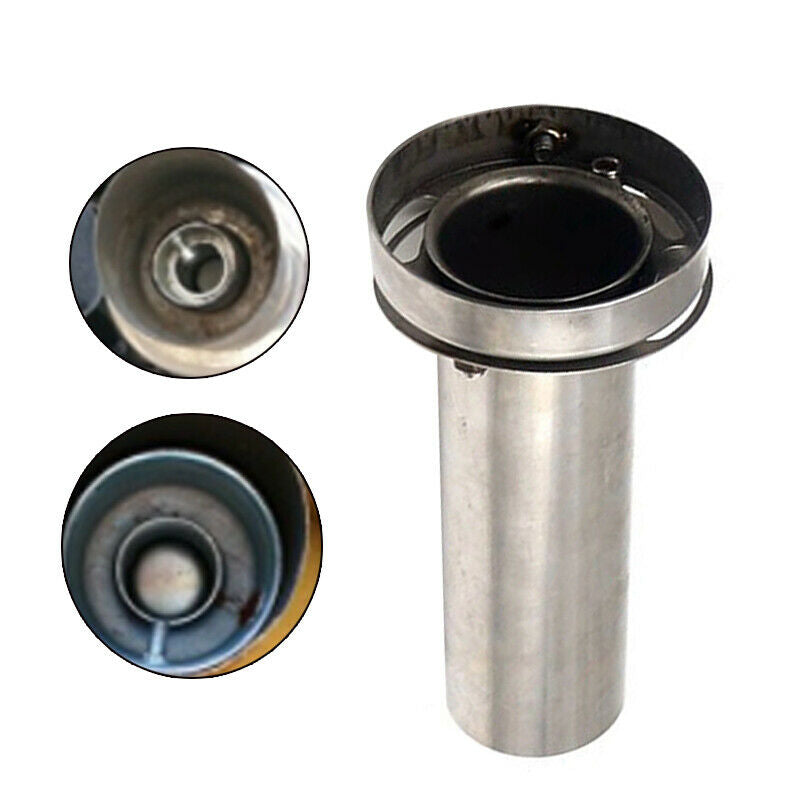 110mm 4.5'' Car Stainless Steel Metal Chrome Exhaust Muffler Silencer Pipe Solid