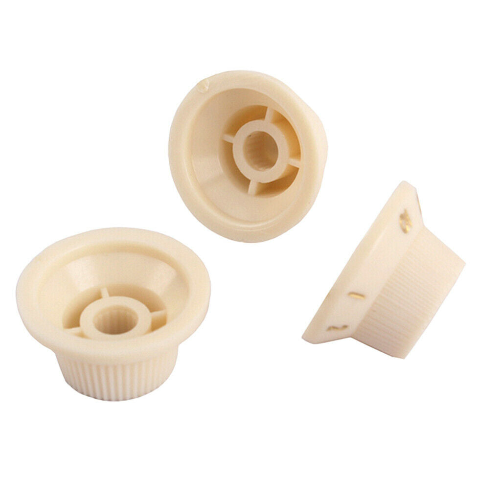3pcs Electric Bass Guitar Volume Tone Control Knobs Dome Knobs