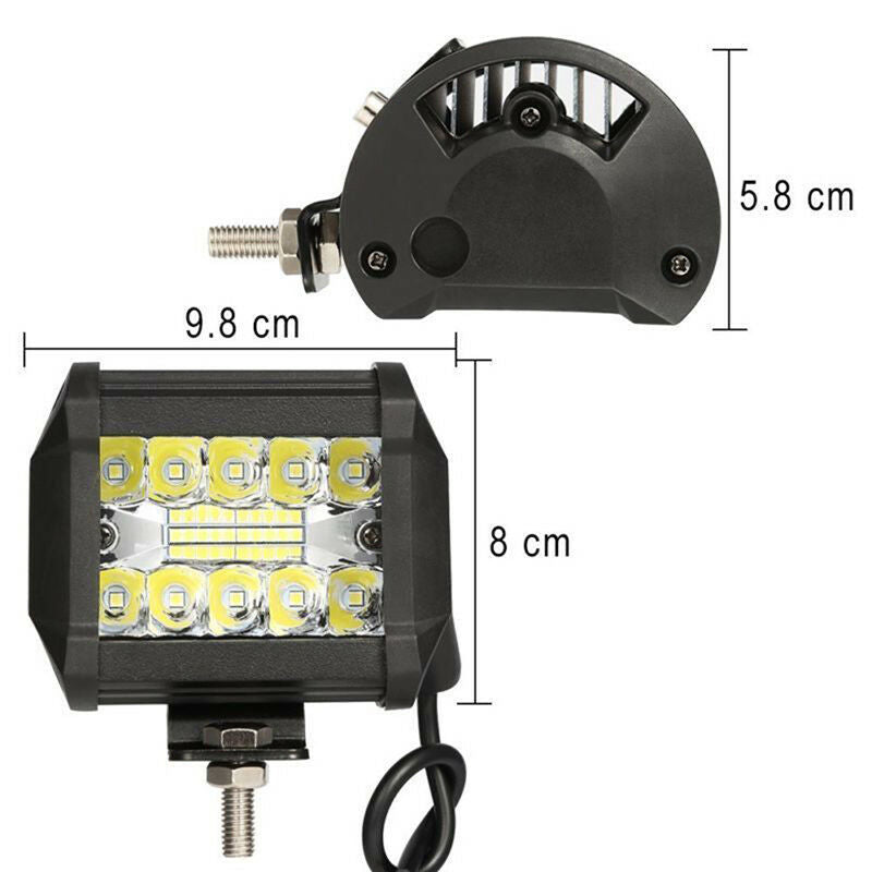 4" Inch 60W 20LED Work Light Flood Spot Combo Offroad Driving Fog Lamp Boat S XC