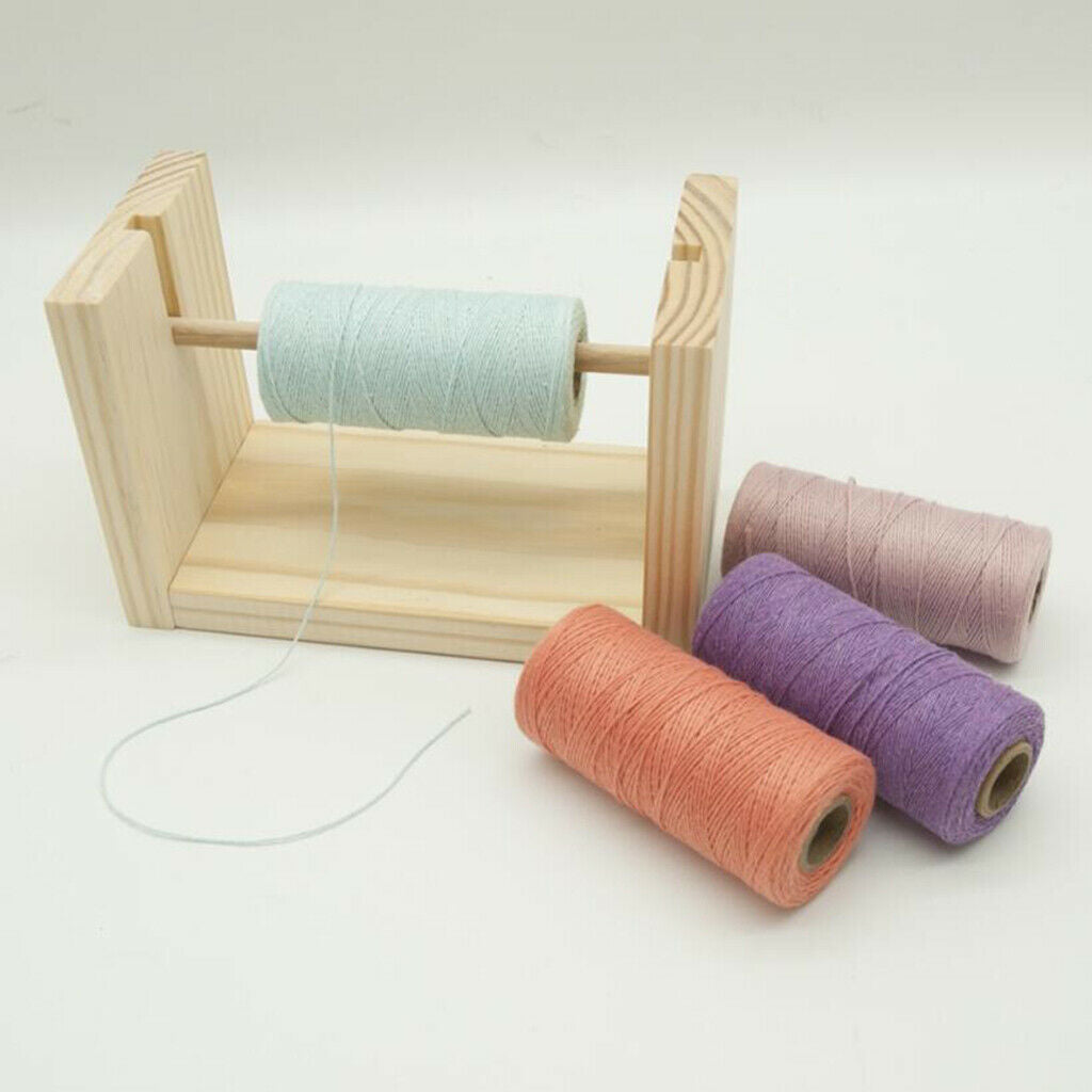 Wooden Bobbins Thread Spools Rack Sewing Storage DIY Crafts String S