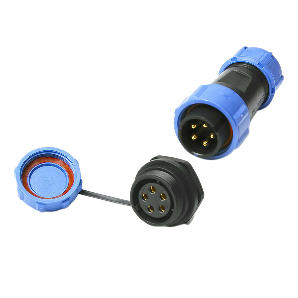 IP68 SP13mm Waterproof Circular Air Plug Socket LED Connector 5 Pin