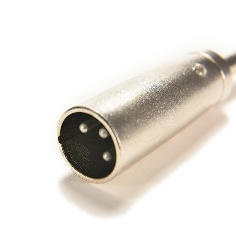 3P XLR Male Plug to 1/4" 6.35mm XLR Female Plug Stereo Microphone AdapteN HaSJC