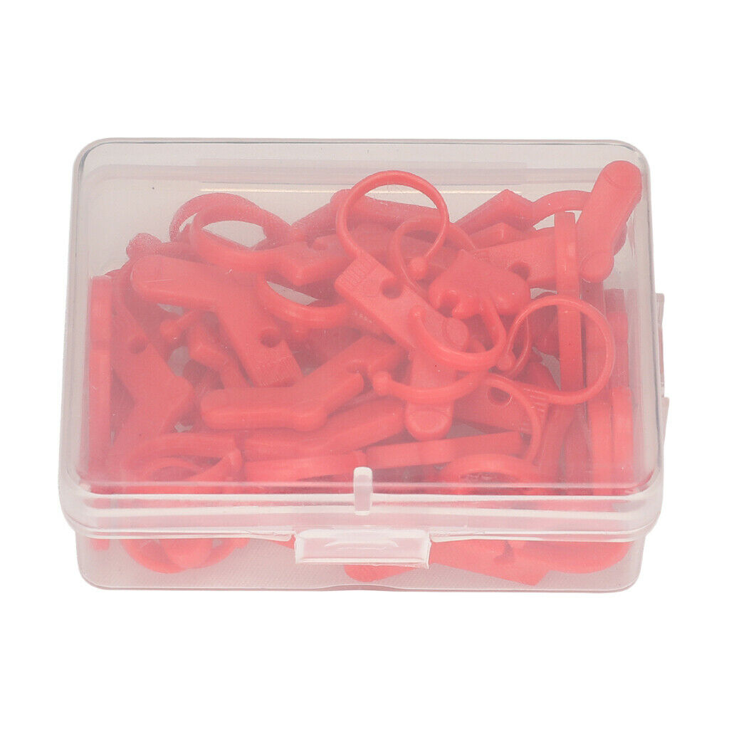 100pcs Knitting Weave Crocheting Lock Stitch Markers Needle Clip Crafts Red