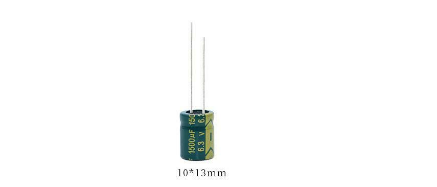 20pcs 6.3v1500uf Aluminum electrolytic capacitor high frequency adapter 10x13mm