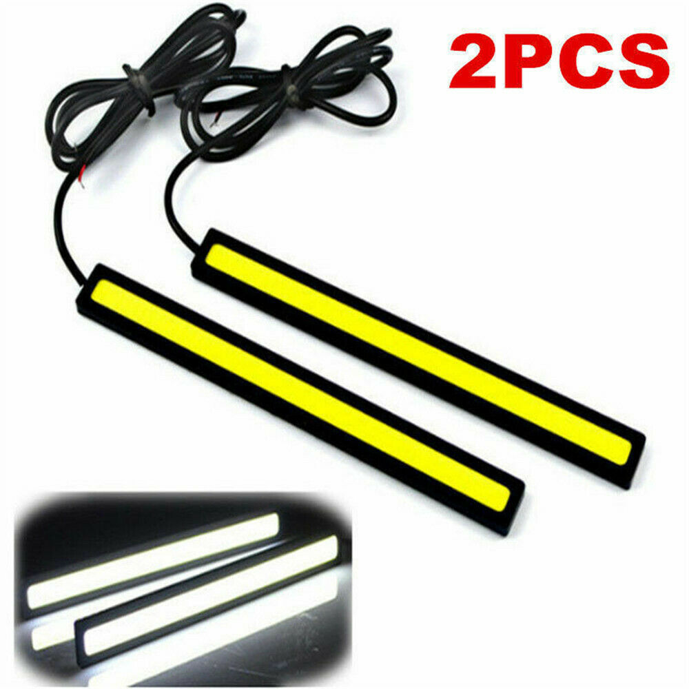 2PCS 12V COB Xenon White 100-LED DRL Daytime Running Light Backup Interior Strip