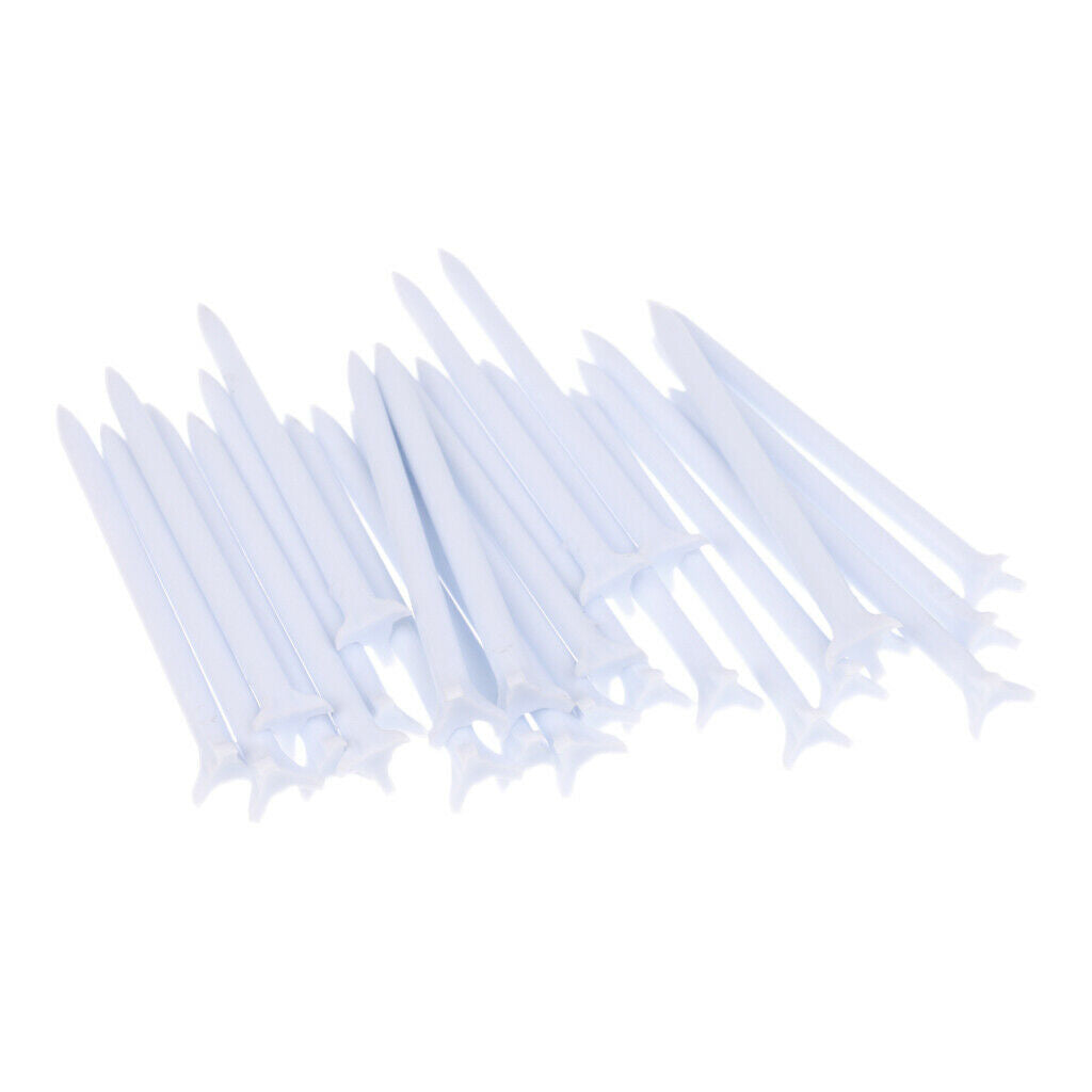 Pack of 25 Pieces 82mm Plastic Golf Tees Golf Equipments Accessories White