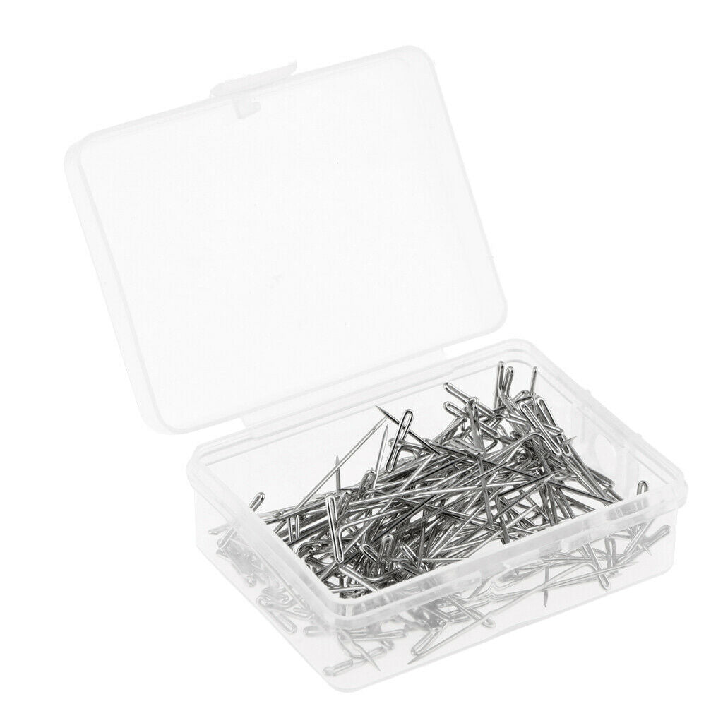 Lots 100 Pro T Needle Pins for Fixing Wigs Hair Weft Dress Form Modelling