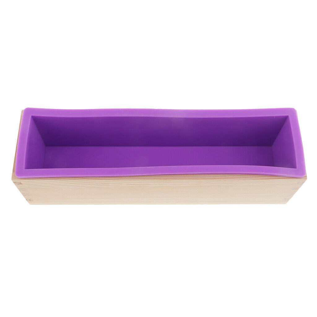 2x Wood Soap Cutter Mold Wire Slicer + DIY Silicone Soap Making Loaf Mould