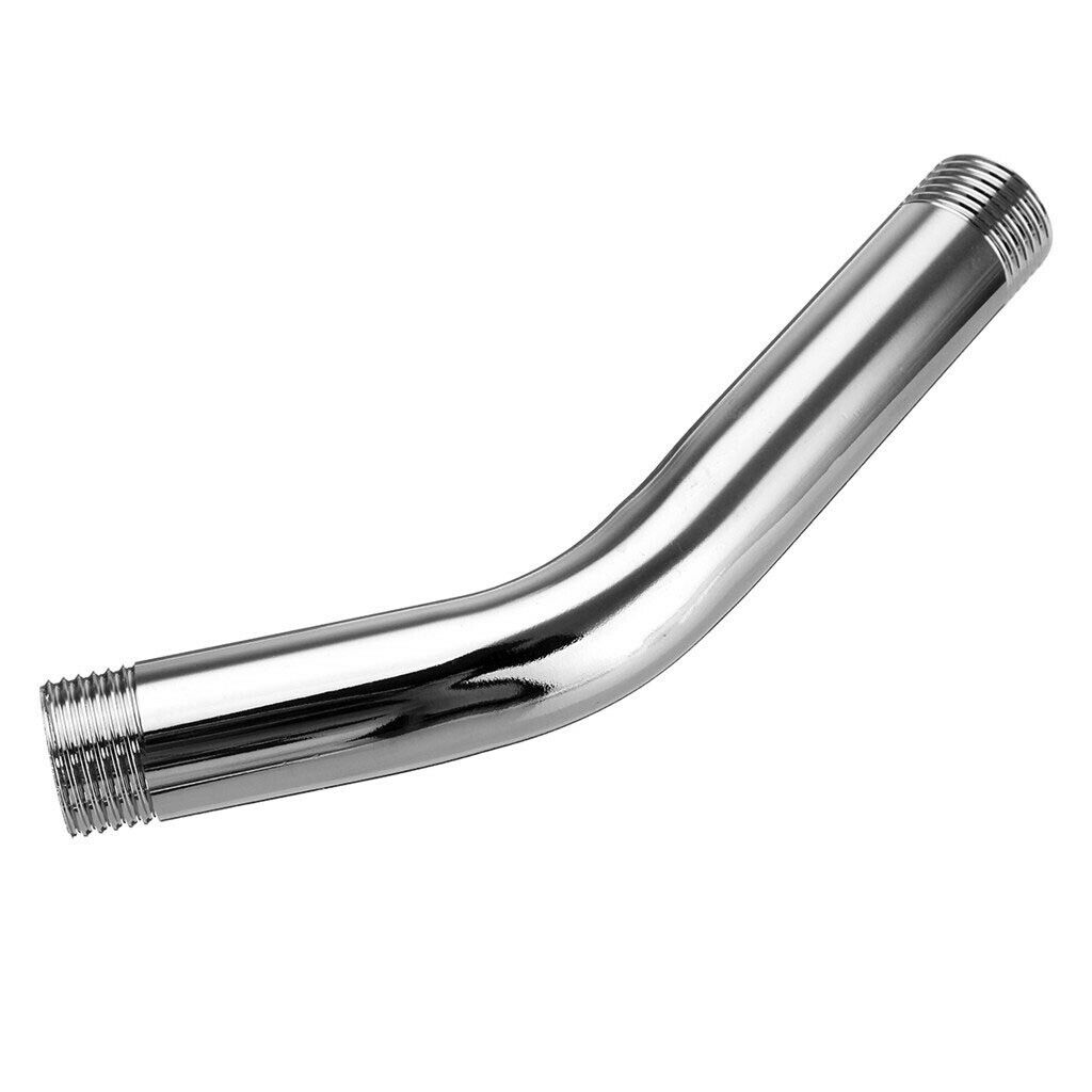 G1/2'' 15cm Stainless Steel Shower Head Extension Angled Shower Arm Extra Pipe
