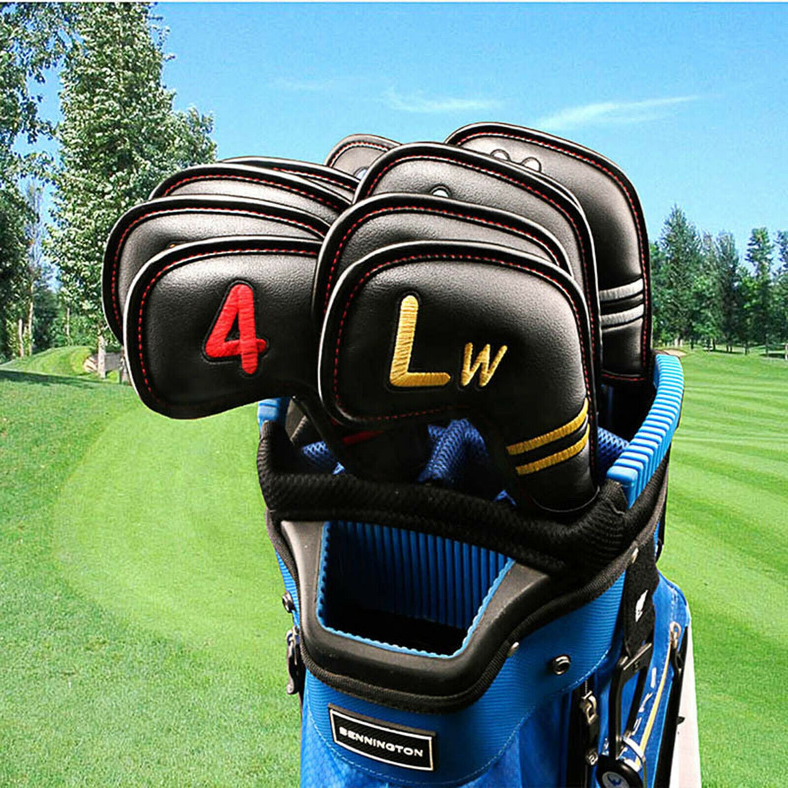 11 Pieces Golf Iron Headcover Waterproof Head Cover Wedges Protector Case