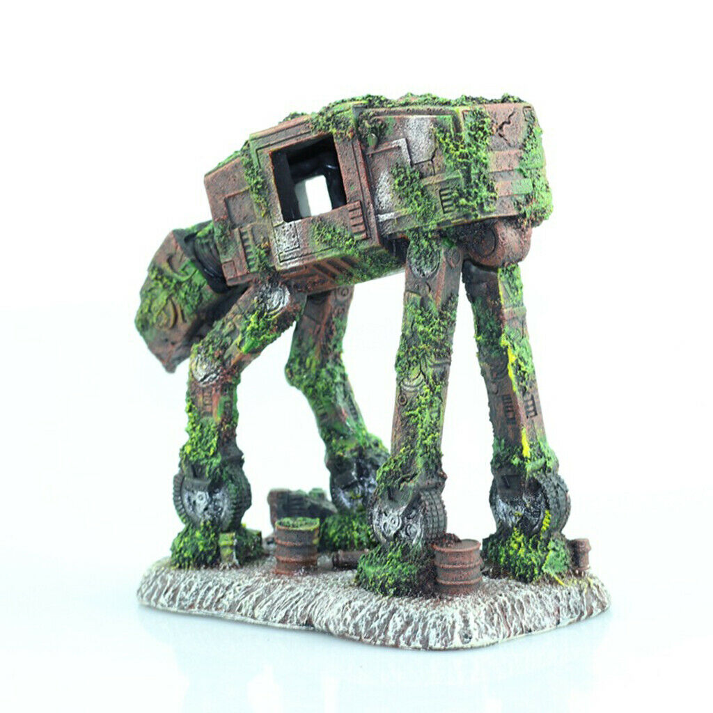 Creative Aquarium Landscape Cars Robot Dog Transformer Theme Fish Tank Decor