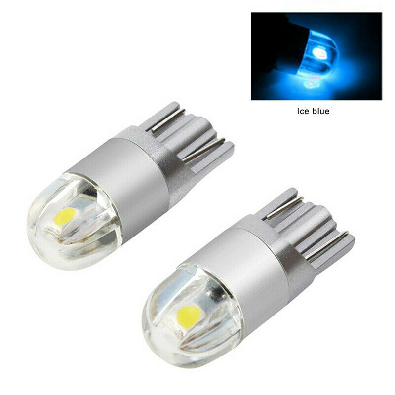 10x Ice Blue T10 168 194 3030 2-SMD LED Bulb For Car License Plate Number.l8