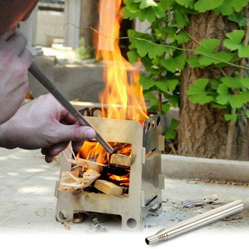 Stainless Steel Outdoor Cooking Emergency  Camping Telescopic Pipe Surviv.l8