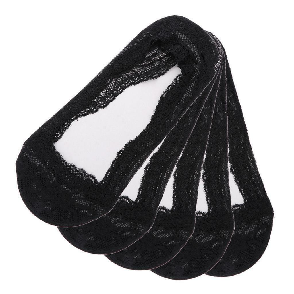 10 Pairs of Women's Lace Socks Invisible, Non-slip, Low Cut Socks for Summer