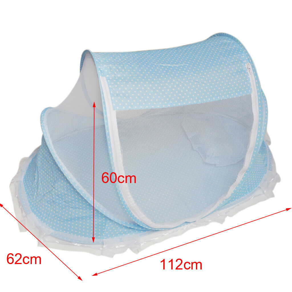 Foldable Infant Baby Kids Mosquito Net Insect Cradle Bed Canopy Netting Blue