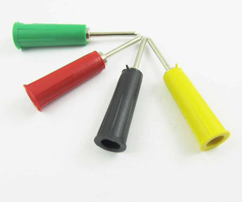 8 pcs Banana Jack to Pin Tip Plug Copper Adapter for Multimeter Probe 4 Colors
