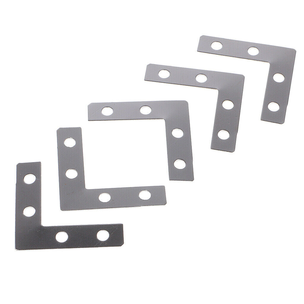100 Pieces 38mm Metal L Shape Corner Bracket Plate Flat Angle Bracket
