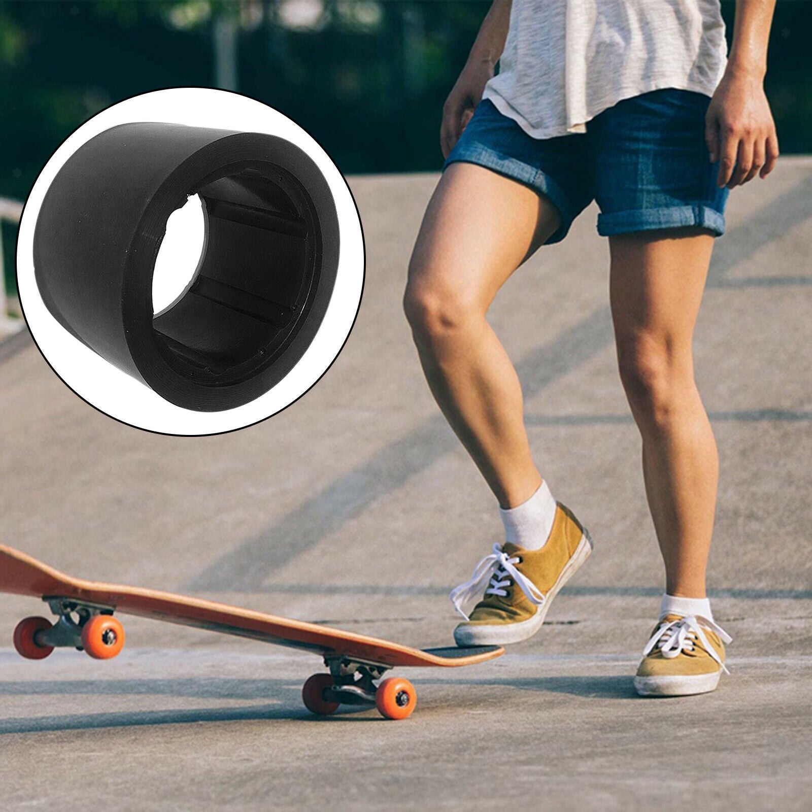 Electric Skateboard Motor Tire Skin DIY Scooter PU Wheel Cover Replacement Parts