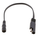 10in SAE to DC Coax Female Motorcycle Adapter 18AWG Heavy Duty Copper Wire