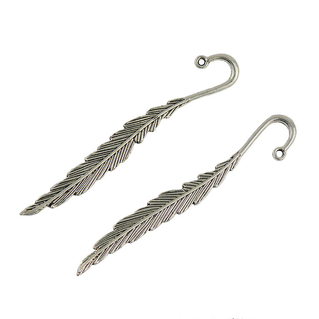 10 Gorgeous Feather Metal Clip Bookmark Book Marks Magazine Stationery Gifts