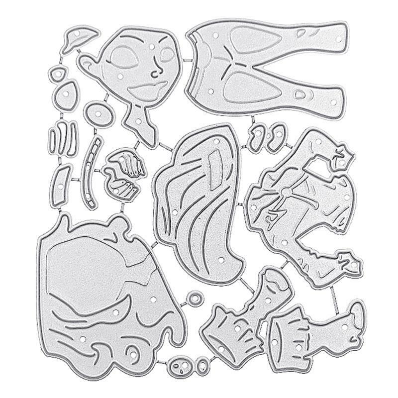 Maiden Girl Scrapbook Embossing Stencil Album Steel Mould for Paper Card