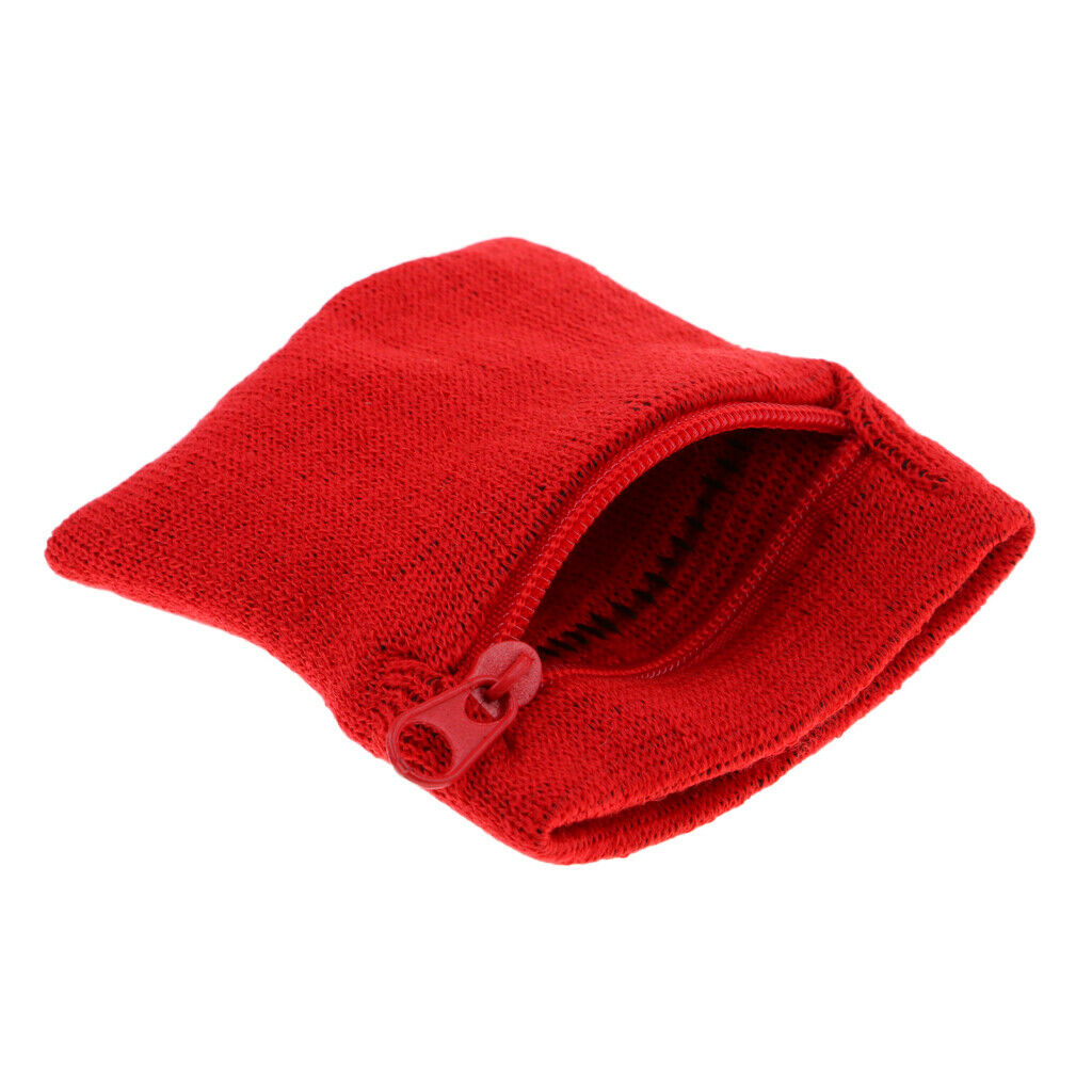 2X Wrist Band Ankle Wrap Sports Gym Wrist Strap Wallet with Zipper Pocket