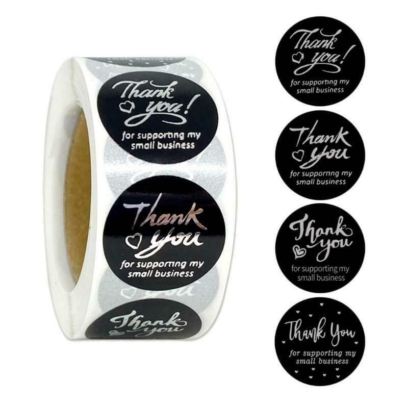 500pcs/roll Pink DIY Handmade Thank You Stickers Wedding Package Seal Labels