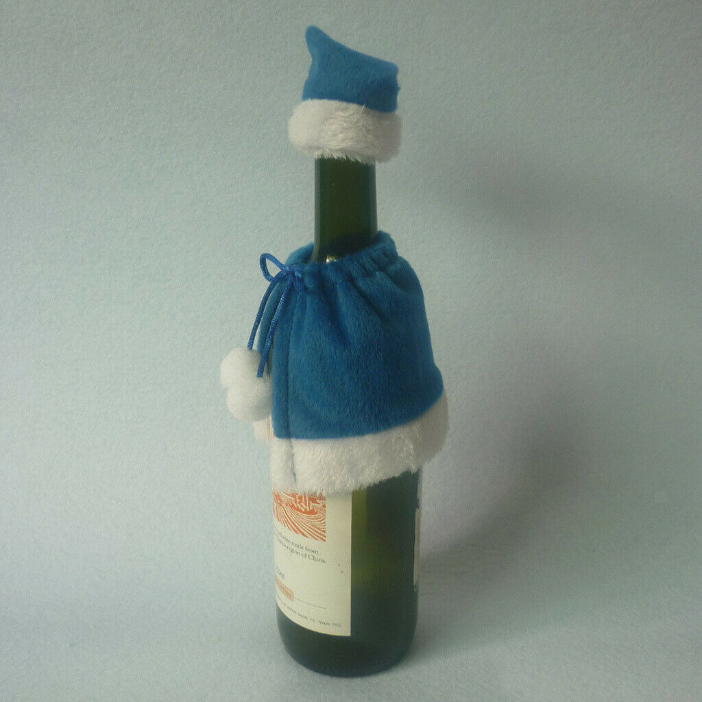Christmas  Wine Bottle Cover Holder Pom Pom Xmas Table Decor
