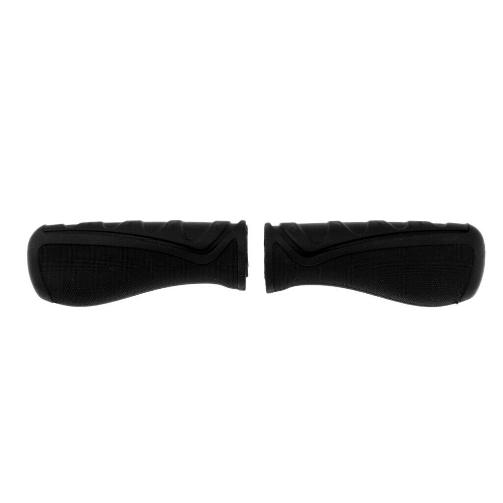 1 Pair Rubber Bike Handlebar Grips Electric Scooter Handle Cover Black