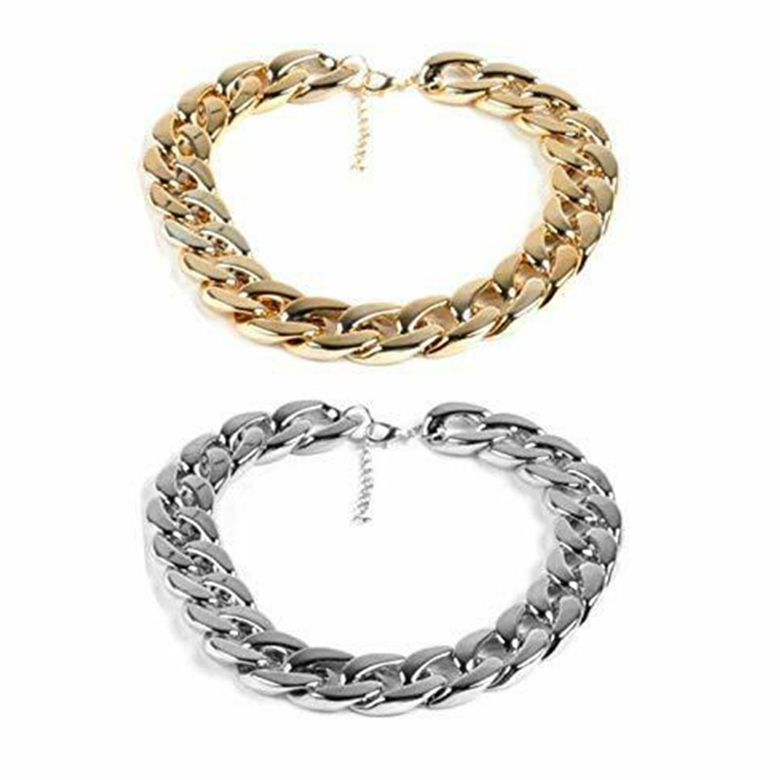 Pet Dogs Cool Chain Collar Curb Cuban Link Puppy Choker Necklace