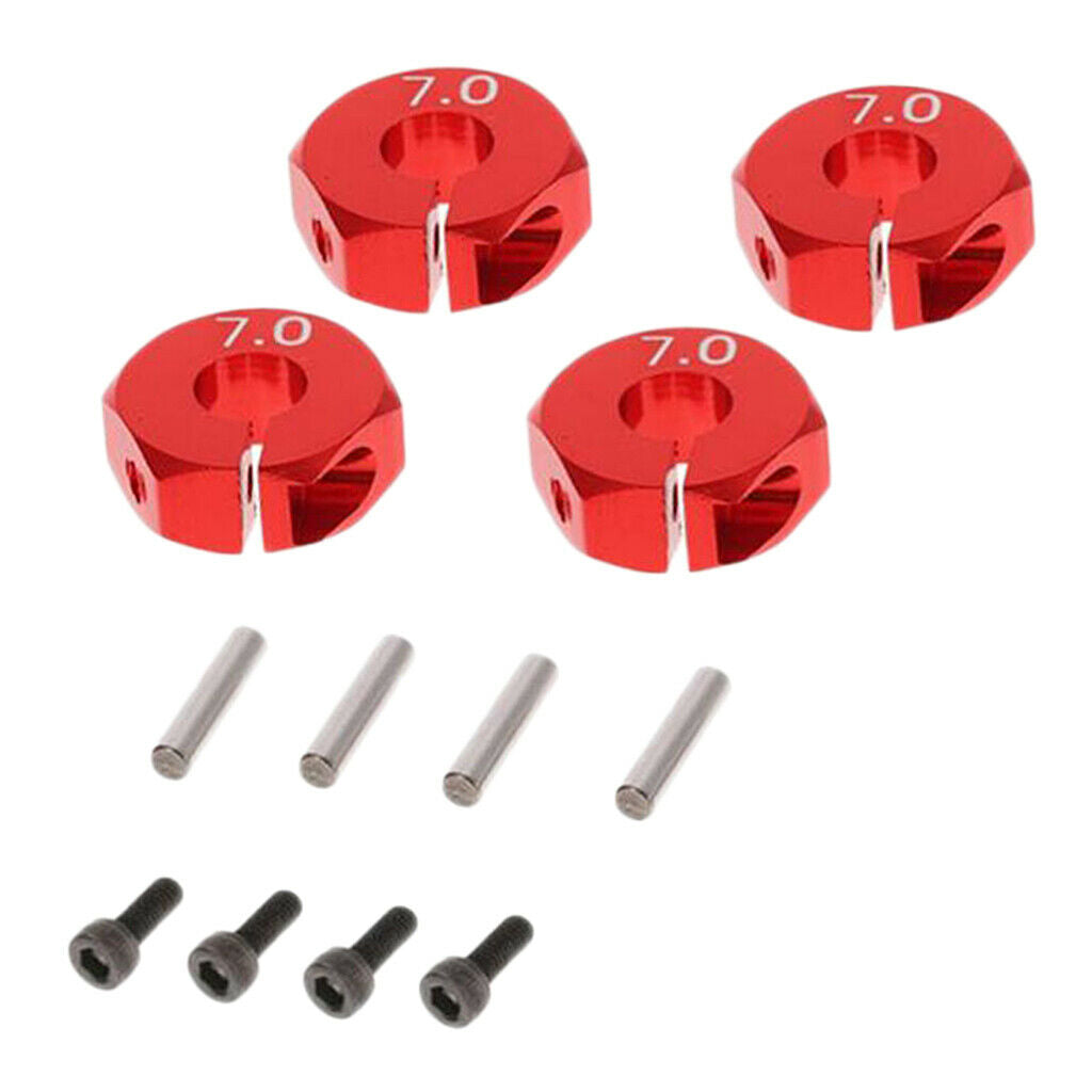 8Piece Wheel Hex 12mm Drive Hub Adapter Upgrade Part for 1/10 RC D90 Car 7mm