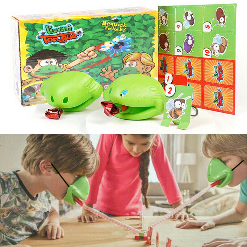 Chameleon Mouth Cover Tongue Bug Catch Lizard Quickdraw Card Party Holida.l8