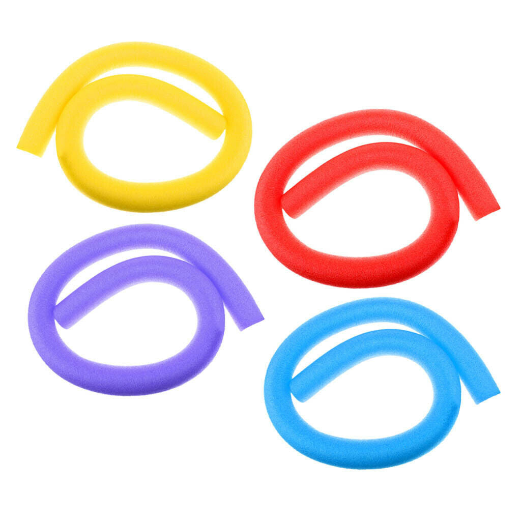 4 Pieces Multi-Purpose 59" Hollow Swimming Noodles for Water Sports Learning